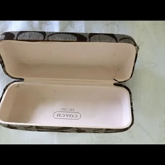 COACH monogram sunglass case Hard Shell - Picture 2 of 5